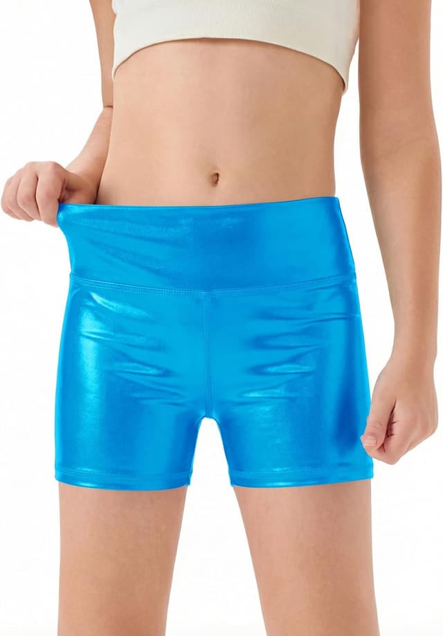 Thumbnail 6 de Haloumoning Girls High-Waisted Athletic Shorts (Kids 5–14Y) for Yoga, Dance & Gymnastics