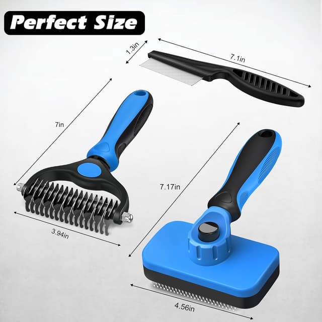 Thumbnail 6 de 3PCS Self Cleaning Slicker Comb Set