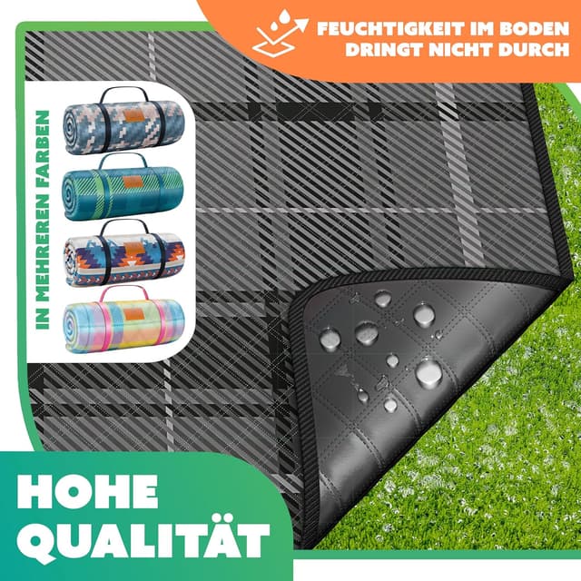 Thumbnail 4 de KESSER® Manta de Picnic Grande, Plegable y Lavable 🌊