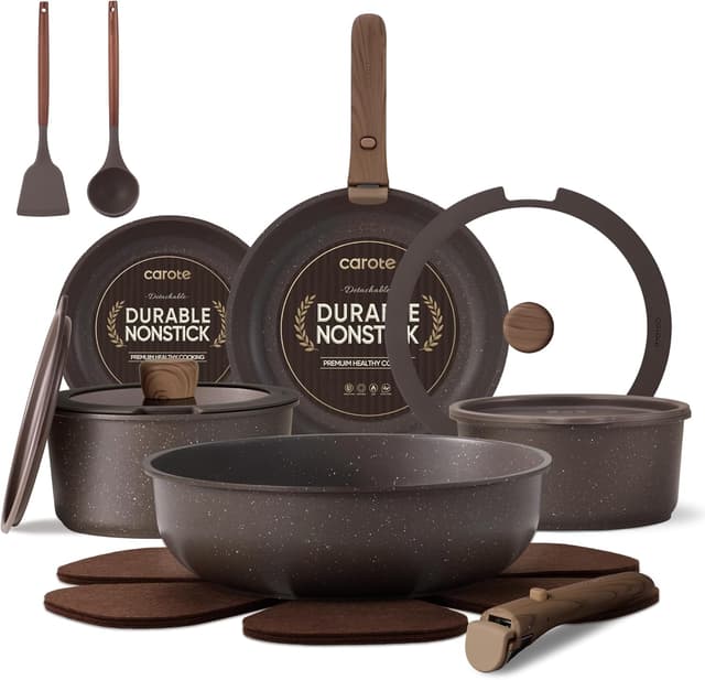 Detalle de CAROTE 17PCS Nonstick Cookware Set
