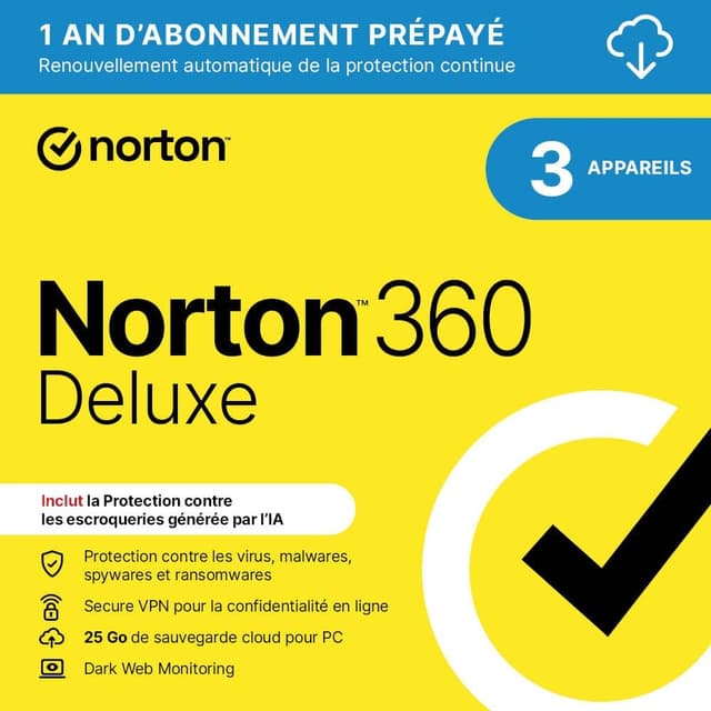Imagen de Norton 360 Deluxe 1 An pour 3 appareils en OfertitasTOP