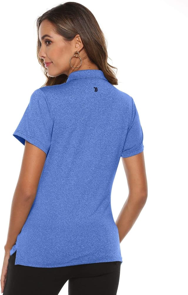 Detalle 2 de YSENTO Damen Golf-Poloshirt Kurzarm – schnelltrocknend, atmungsaktiv & UPF 30+