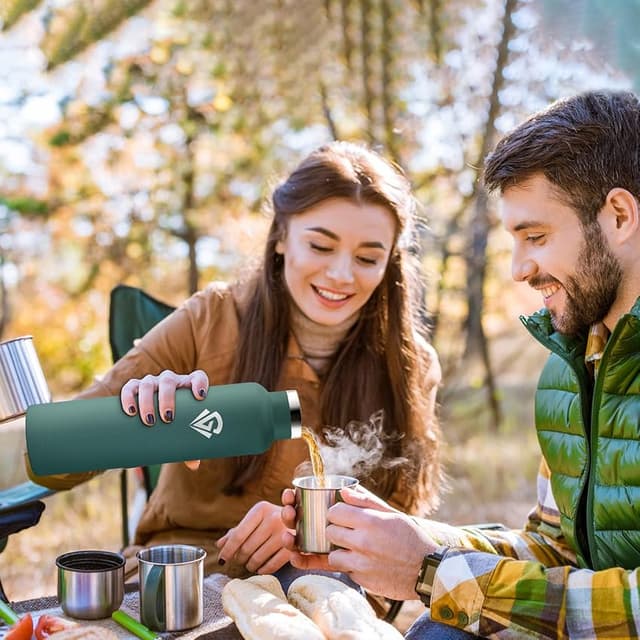 Detalle 2 de Botella Agua Deporte 1 L acero inox, doble pared 🚰