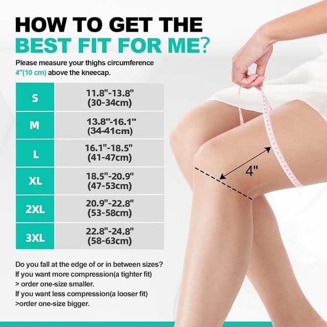 Detalle de Lexniush Kniebandage mit Kompression und verstellbaren Riemen (rechts/links) – für L, Sport Schwarz