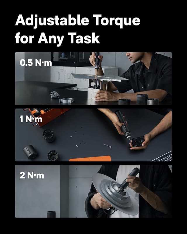 Thumbnail 6 de HOTO PixelDrive Electric Screwdriver with Smart Display, 6 torque settings (0.5–6 N·m) and 30 bits