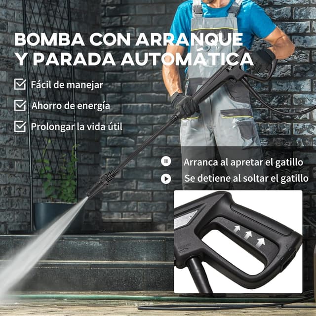 Thumbnail 4 de DURHAND Hidrolimpiadora 1600W 💦 135 Bar, Incluye Cepillo y Jabón