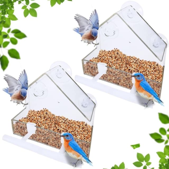 Thumbnail 4 de WLLKOO Window Bird Feeder 2 pack 5.9in 🐦