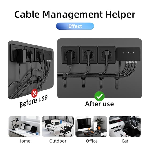 Thumbnail 6 de Guscase Kabelhalter 50 Stück selbstklebend