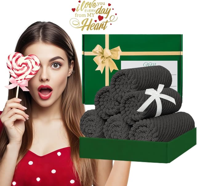 Detalle 2 de VOOVA & MOVAS Grey Washcloths 13x13