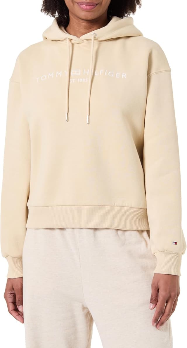 Detalle de Tommy Hilfiger Corp Logo Mdrn Hoodie Ww0ww47832 sweat à capuche femme