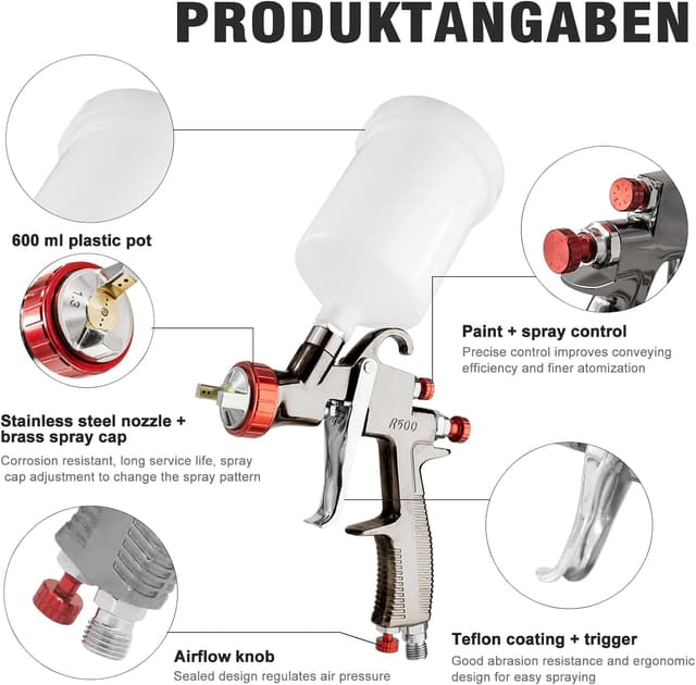 Detalle 1 de R500 LVLP Pistola a spruzzo