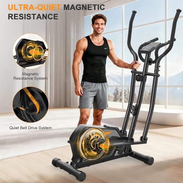 Thumbnail 3 de Ellittiche da casa 3-in-1 ultra silenziosa con app, 16 livelli e monitor LCD