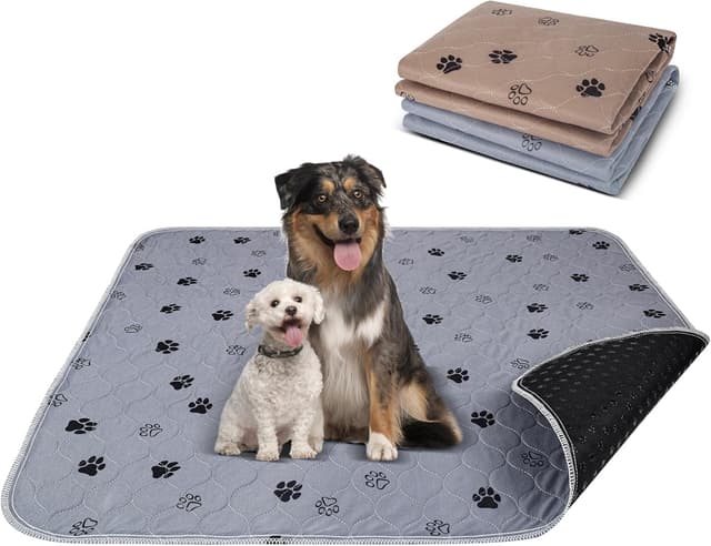 Detalle de LENAUQ Puppy Training Pads 70x80cm (2 Pack) Waterproof, Machine Washable Leak-Proof Pee Pads