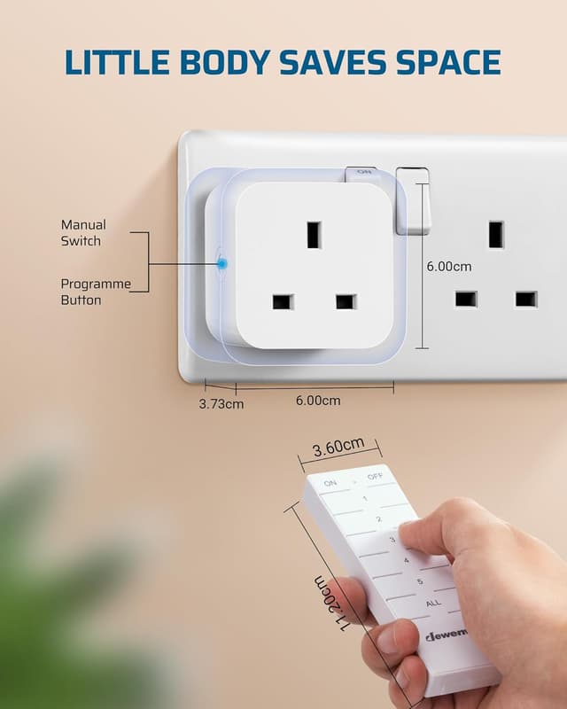 Thumbnail 5 de DEWENWILS Remote Control Sockets 13A