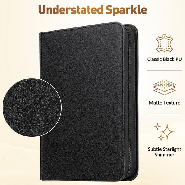 Thumbnail 6 de Euqvunn Raccoglitore Carte con Cerniera 24 Fogli 432 Tasche