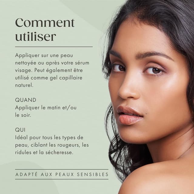 Detalle 2 de Satin Naturel Gel d’Aloe Vera Bio 200 ml (100% vegan) avec acide hyaluronique et panthénol