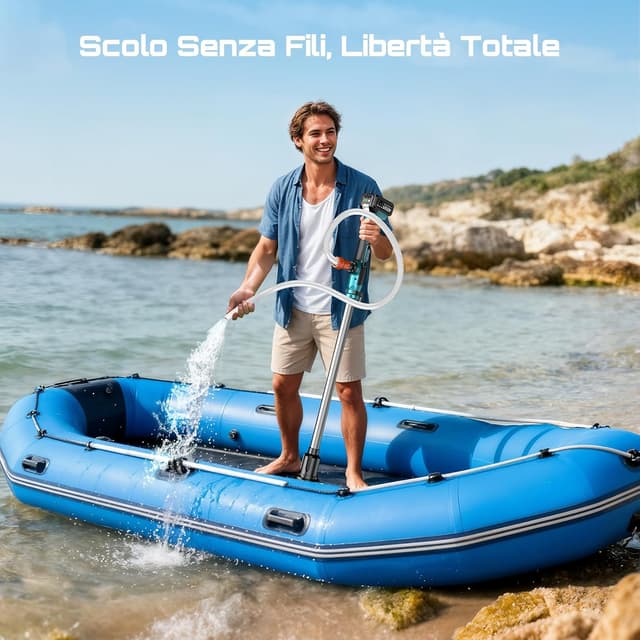 Detalle de Seesii Pompa per acqua senza fili a bastone 21V 4000mAh, 720GPH e sollevamento 32 piedi
