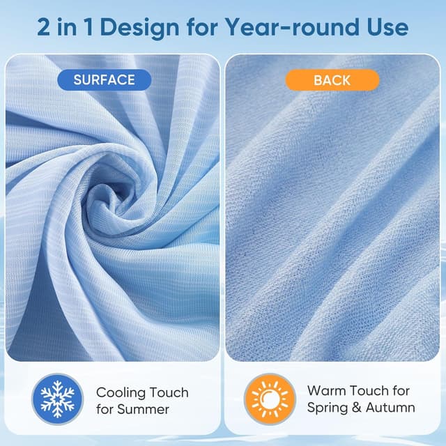 Detalle de Marchpower Couverture rafraîchissante double face Arc-Chill Natural 200 x 220 cm