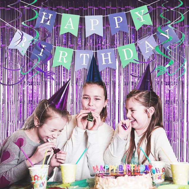 Thumbnail 4 de AILEXI Cortinas metálicas moradas 92x245 cm