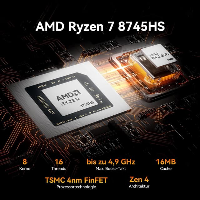 Thumbnail 2 de GEEKOM Mini PC A8 Max Ryzen 7 8745HS