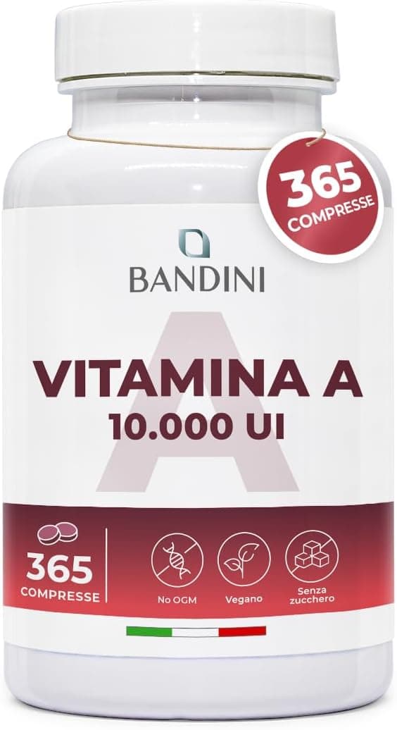 Detalle de Bandini Vitamina A Pura 365 microcompresse vegane (1+ anno) – acetato di retinile, alternativa alle gocce
