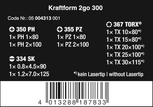 Thumbnail 1 de WERA Kraftform 2go 300 - Juego de destornilladores 🛠