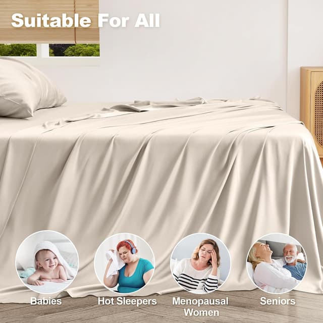 Thumbnail 4 de Vipfree Bamboo Rayon Sheets King 300TC