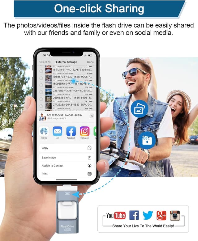 Thumbnail 5 de ZARMST USB Stick 256GB 4‑in‑1 Flash Drive