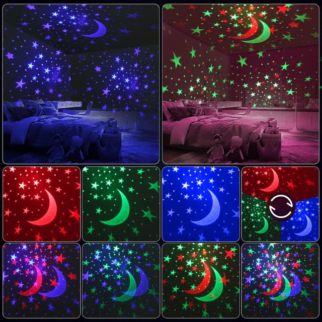 Detalle de YACHANCE Baby Night Light Star Projector & White Noise Machine with Remote, 29 Sounds