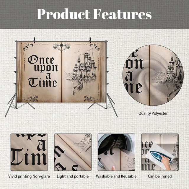 Thumbnail 5 de MEHOFOND 10x7ft Fairytale Book Backdrop