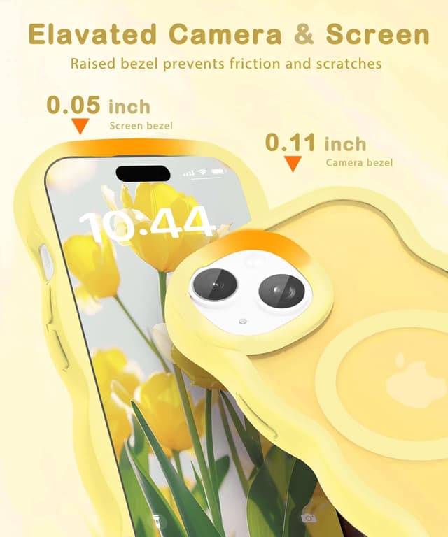 Detalle 2 de Amzfield Magnetic Case for iPhone 15 Plus / 14 Plus (MagSafe Compatible) – Butter Yellow