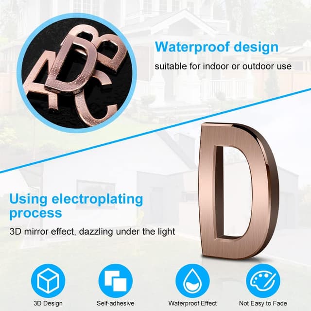 Detalle 2 de Vicloon Plaque numĂ©ro 3D 7,5 cm đŹ