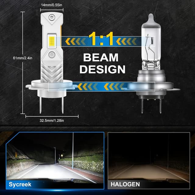 Detalle de Sycreek H7 LED 22000LM 6500K lampadine auto e moto
