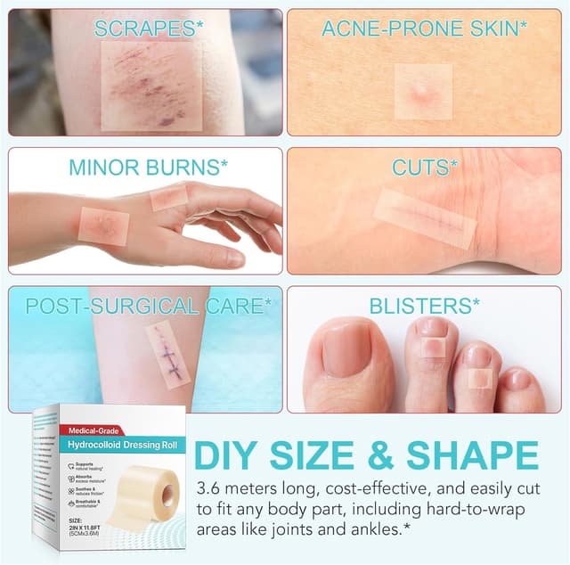 Thumbnail 5 de Rollo de Cinta Hidrocoloide 5 cm x 3,6 m Flexible