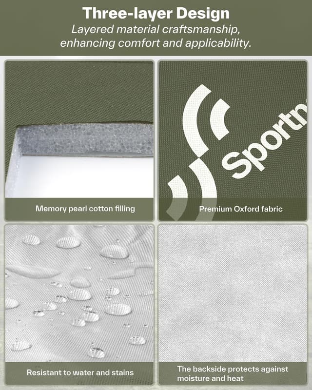 Detalle 2 de Sportneer Sitzkissen Outdoor 40 x 40 x 1 cm