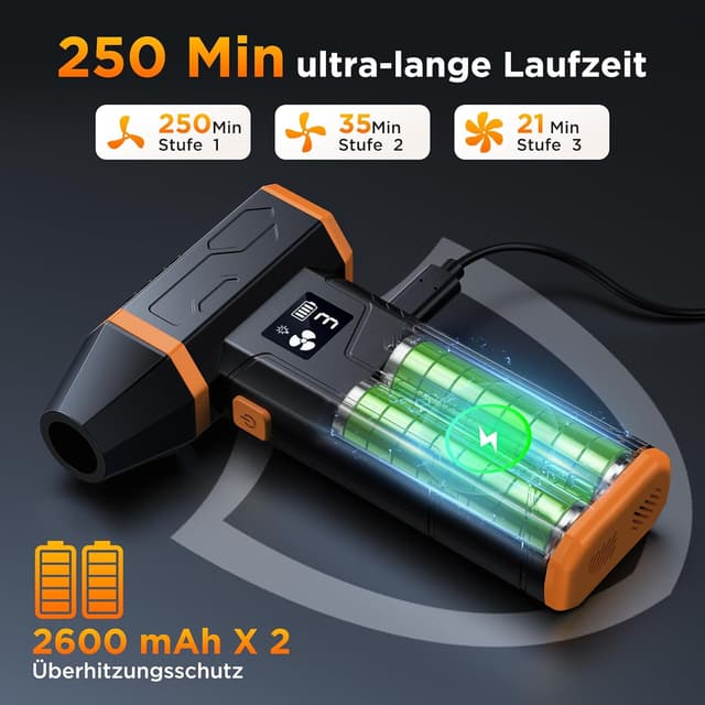 Detalle 2 de VIWAVE Elektrisches Staubgebläse 150.000 U/min