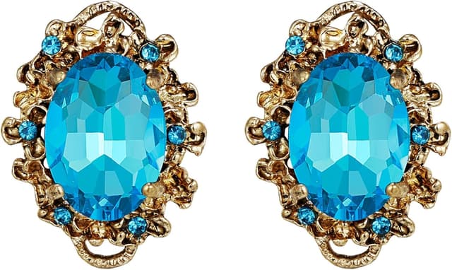 Thumbnail 6 de Boucles d’oreilles Clearine Femme Victorian Style Cristal floral cameo inspiré oval