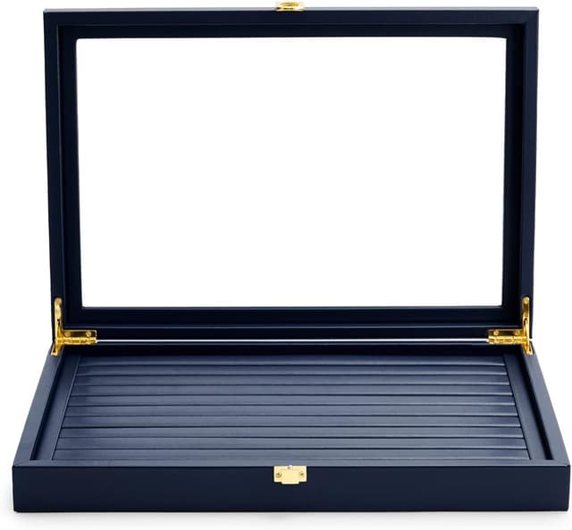 Thumbnail 5 de Papten Bandeja apilable para joyas con tapa de piel azul💍