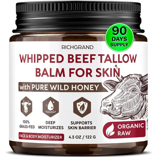Detalle de RICHGRAND Beef Tallow Whipped Honey Balm 4.3 oz