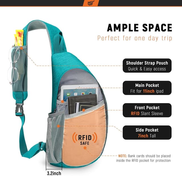 Detalle 2 de SKYSPER Sling Bag RFID Crossbody