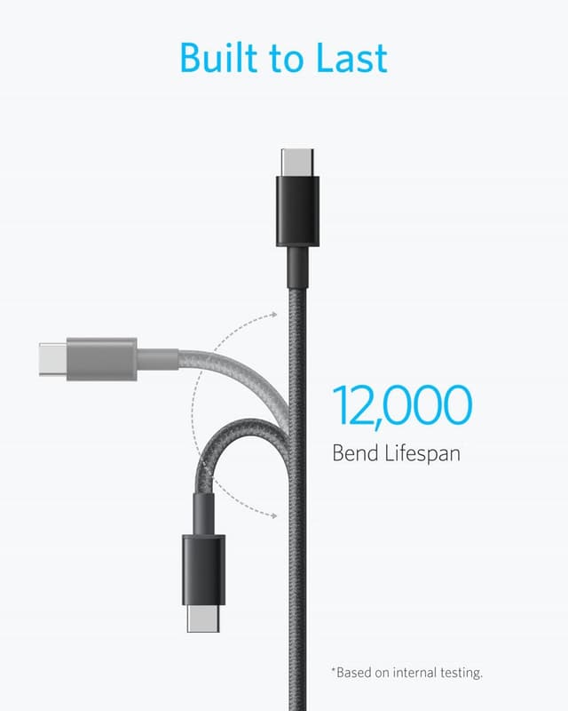 Detalle de Anker Cable USB C 60W 1,8 m Pack doble