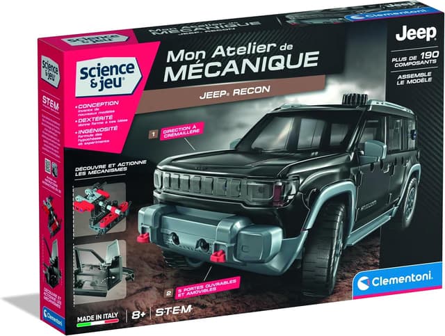 Detalle de Clementoni Jeep Recon à construire dès 8 ans : jeu de construction tout-terrain militaire