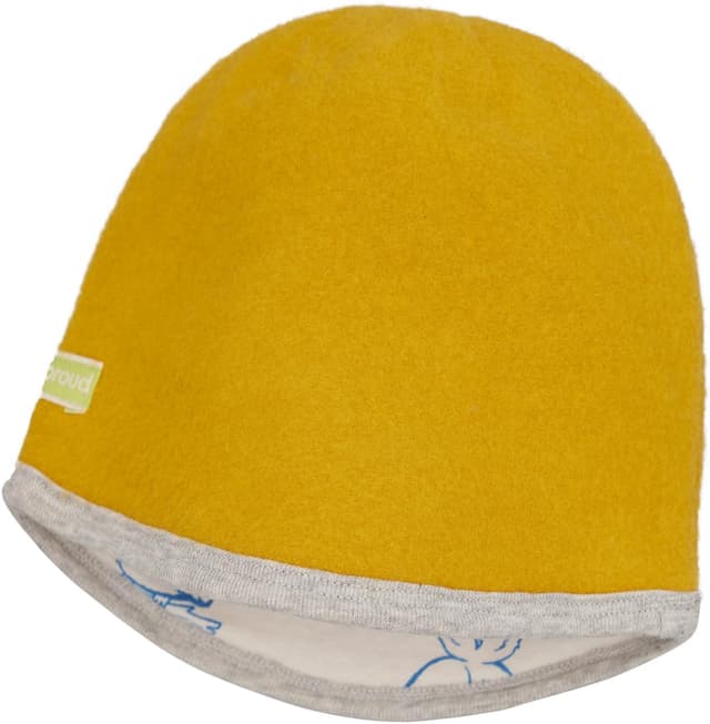 Detalle de loud + proud Unisex Kinder-Wollfleece-Mütze (GOTS-zertifiziert, 100% Wolle)
