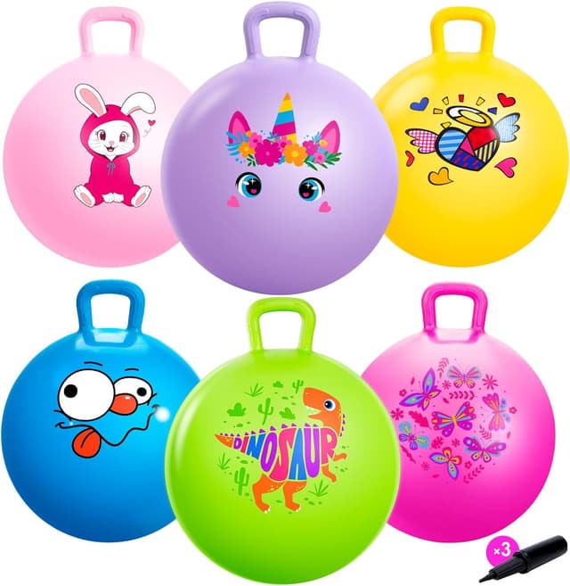 INPODAK 2er-Set Weihnachts- Hüpfball (45 cm) für Kinder 3–8 Jahre, rutschfest, bis 100 kg belastbar