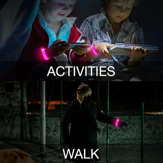 Thumbnail 6 de KIRALUMI 8 Pack LED Glow Bracelets (Pink) – Light-Up Wristbands for Halloween, Concerts, Festivals & More