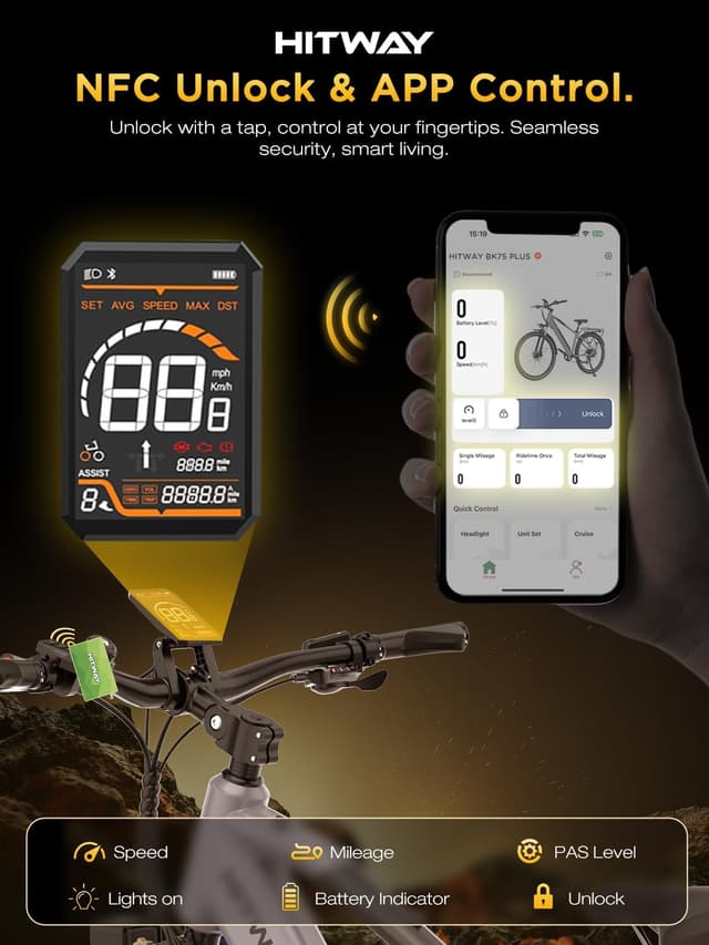 Detalle 2 de HITWAY BK7S e-bike 36V 12.8Ah 250W