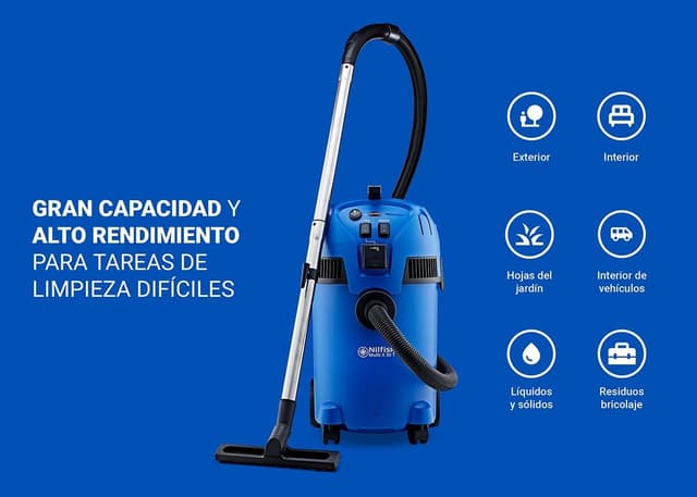 Detalle de Nilfisk Multi II 30L T 1400 W, aspirador seco y húmedo 🧹
