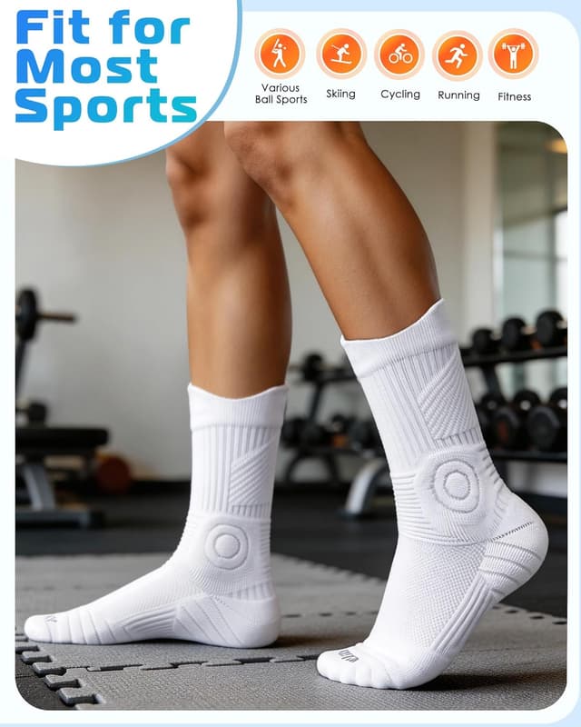 Thumbnail 6 de Findway 3 Pairs Compression Running Socks (Moisture-wicking, Anti-blister, Cushioned) for Men & Women