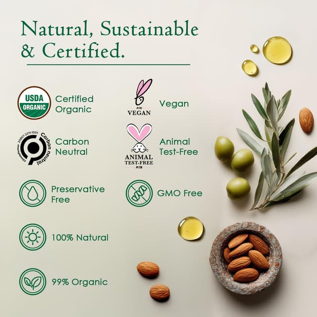 Detalle 1 de Ancient Greek Remedy Face Oil for Dry Skin (Organic, Unscented) — Jojoba, Rosehip, Almond & Vitamin E, 4 oz