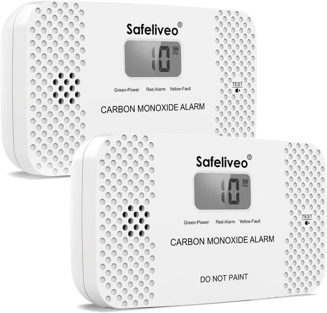 Detalle de Safeliveo Rilevatore di monossido di carbonio con schermo LCD e sensore CO, batteria sostituibile (EN 50291-2 pezzo)
